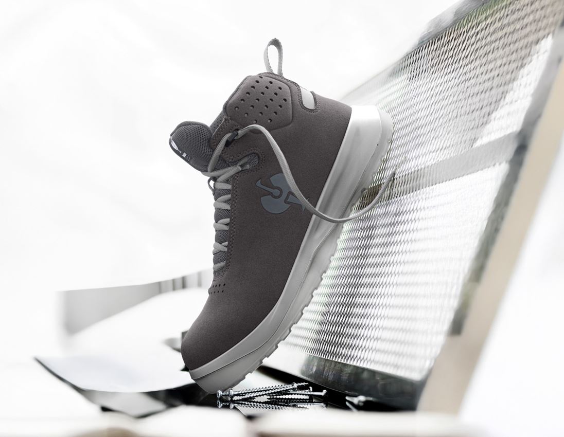 S1P: S1P Veiligheidsschoenen e.s. Banco mid + antraciet/parelgrijs