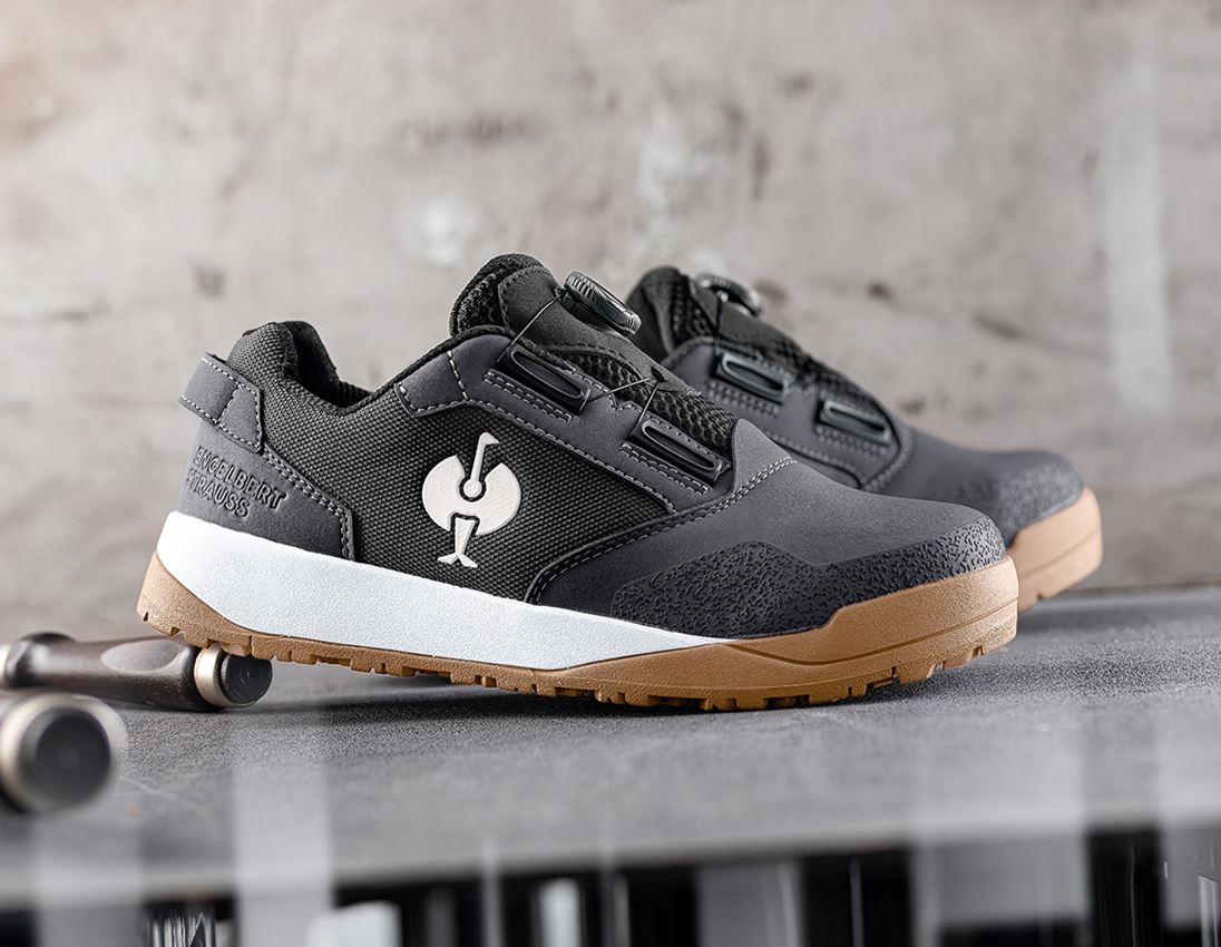 S1: S1 Halfhoge veiligheidsschoenen e.s. Nakuru low + carbongrijs/wit