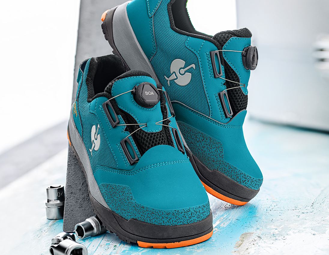 S1: S1 Halfhoge veiligheidsschoenen e.s. Nakuru low + jade/alaskagrijs