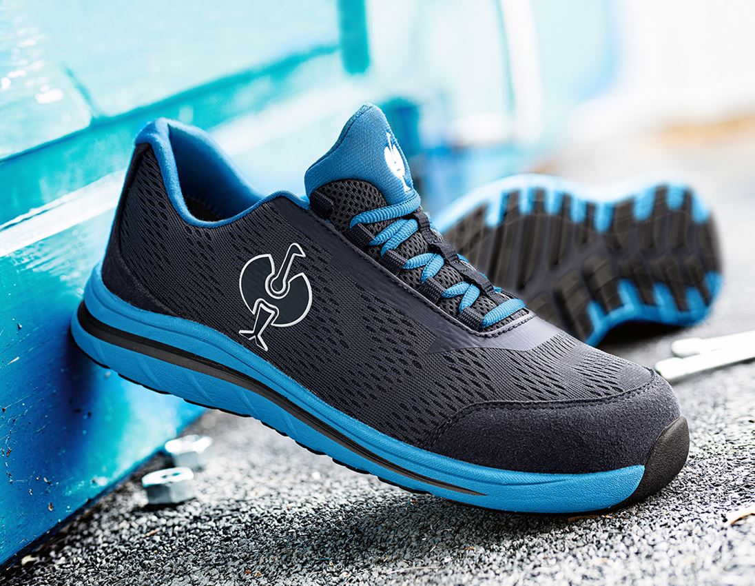 S1: S1 Halfhoge veiligheidsschoenen e.s. Tegmen III + donkerblauw/atol