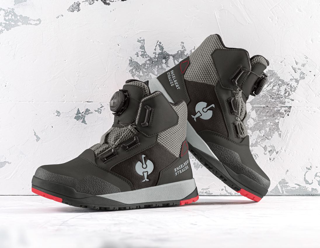 S1: S1 Veiligheidsschoenen e.s. Nakuru mid + zwart/parelgrijs