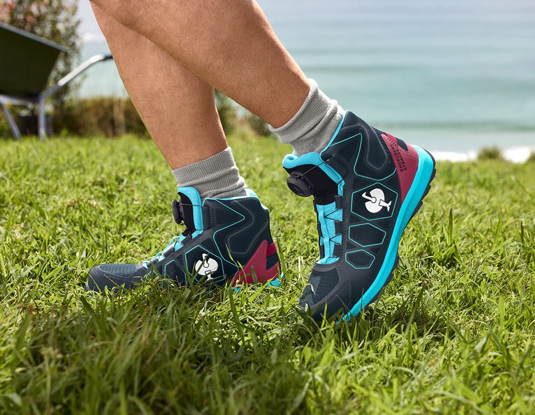 S1P: S1P Veiligheidsschoenen e.s. Baham II  mid + diepblauw/nizzablauw 1