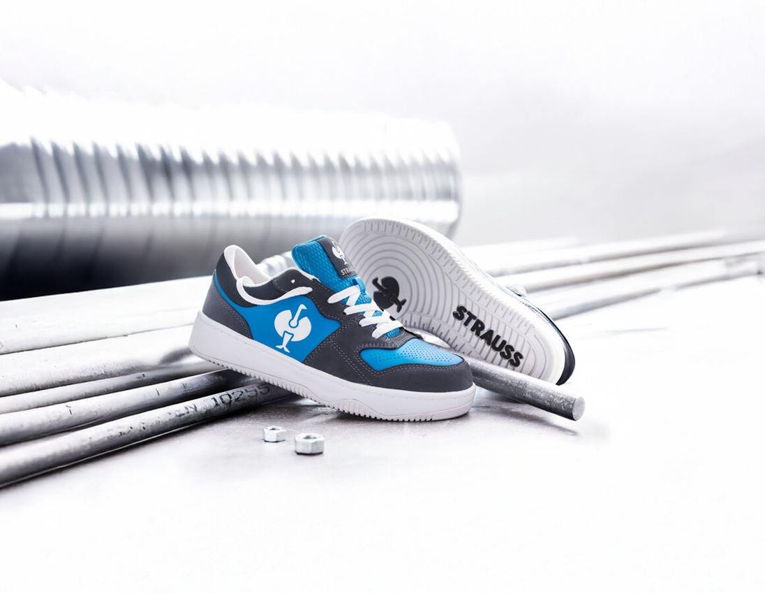 Veiligheidsschoenen: S1 Halfhoge veiligheidsschoen e.s. Eindhoven low + gentiaanblauw/nero blauw