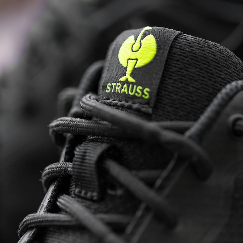 S1: S1 Veiligheidsschoenen Strauss.1003 low + zwart/signaalgeel 2