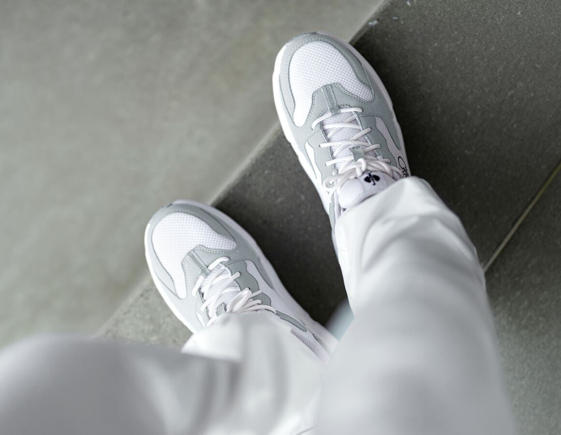 S1: S1 Veiligheidsschoenen Strauss.1004 low + wit/platina 3