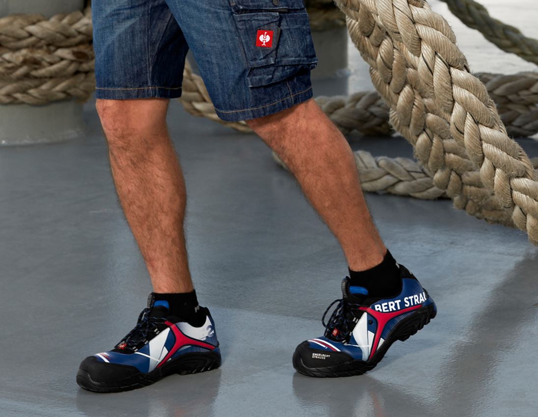 S3: e.s. S3 Halfhoge veiligheidsschoen Turais + korenblauw/rood 1