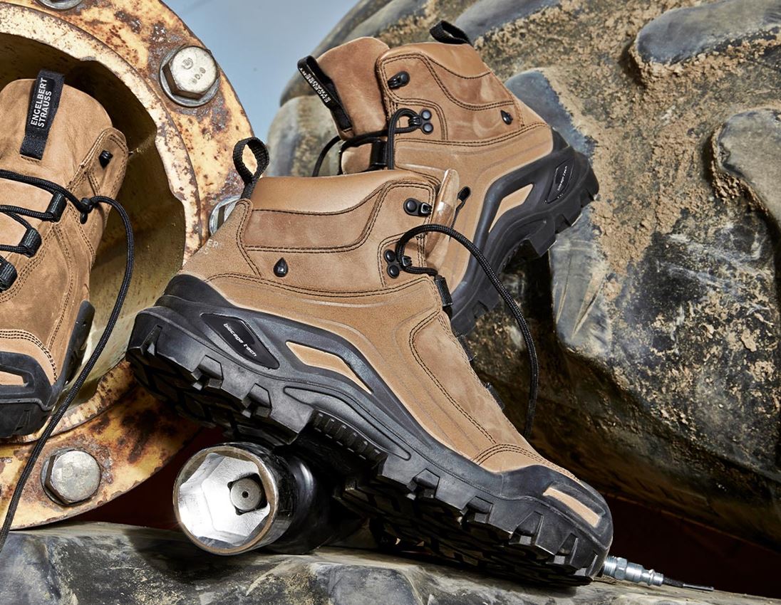 S3: e.s. S3 Veiligheidsschoenen Nembus mid + walnoot