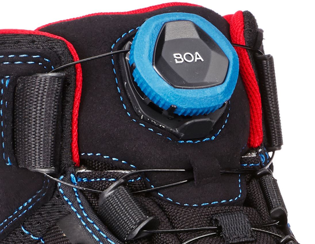 S3: S3 Veiligheidsschoenen e.s. Kastra II mid + zwart/vuurrood/gentiaanblauw 1