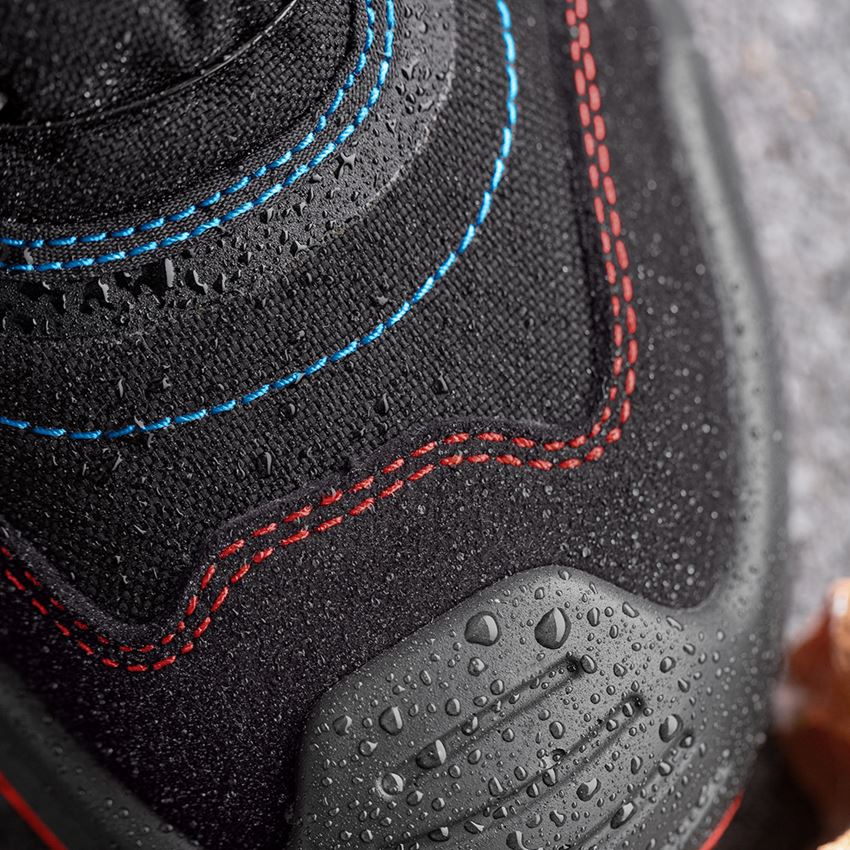 S3: S3 Veiligheidsschoenen e.s. Kastra II mid + zwart/vuurrood/gentiaanblauw 2