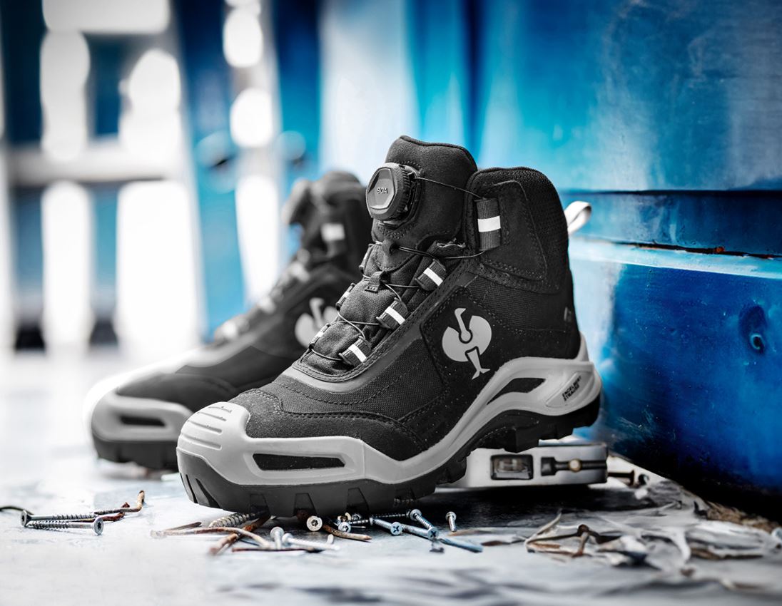 S3: S3 Veiligheidsschoenen e.s. Kastra II mid + zwart/platina 1