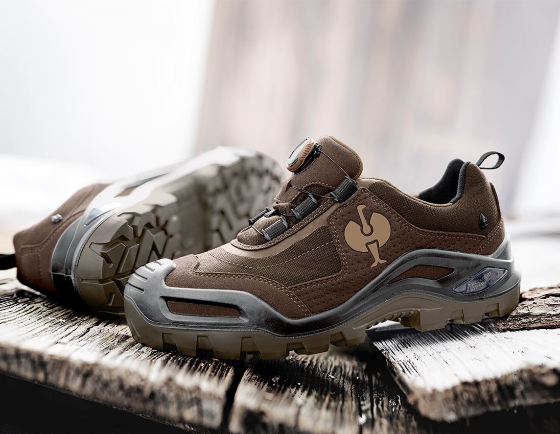 S3: S3 Veiligheidsschoenen e.s. Kastra II low + kastanje/hazelnoot