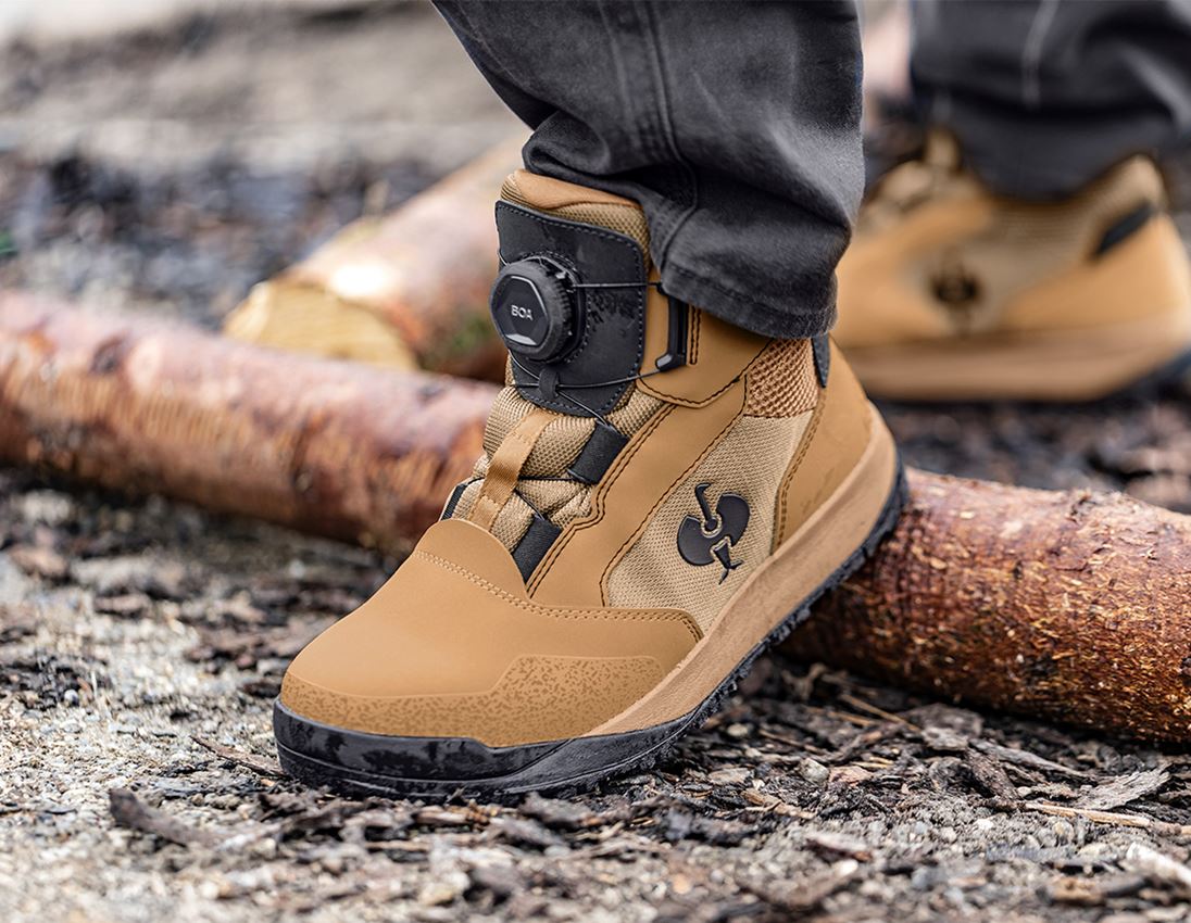 S7: S7 Veiligheidsschoenen e.s. Murcia mid + amandelbruin/zwart 1