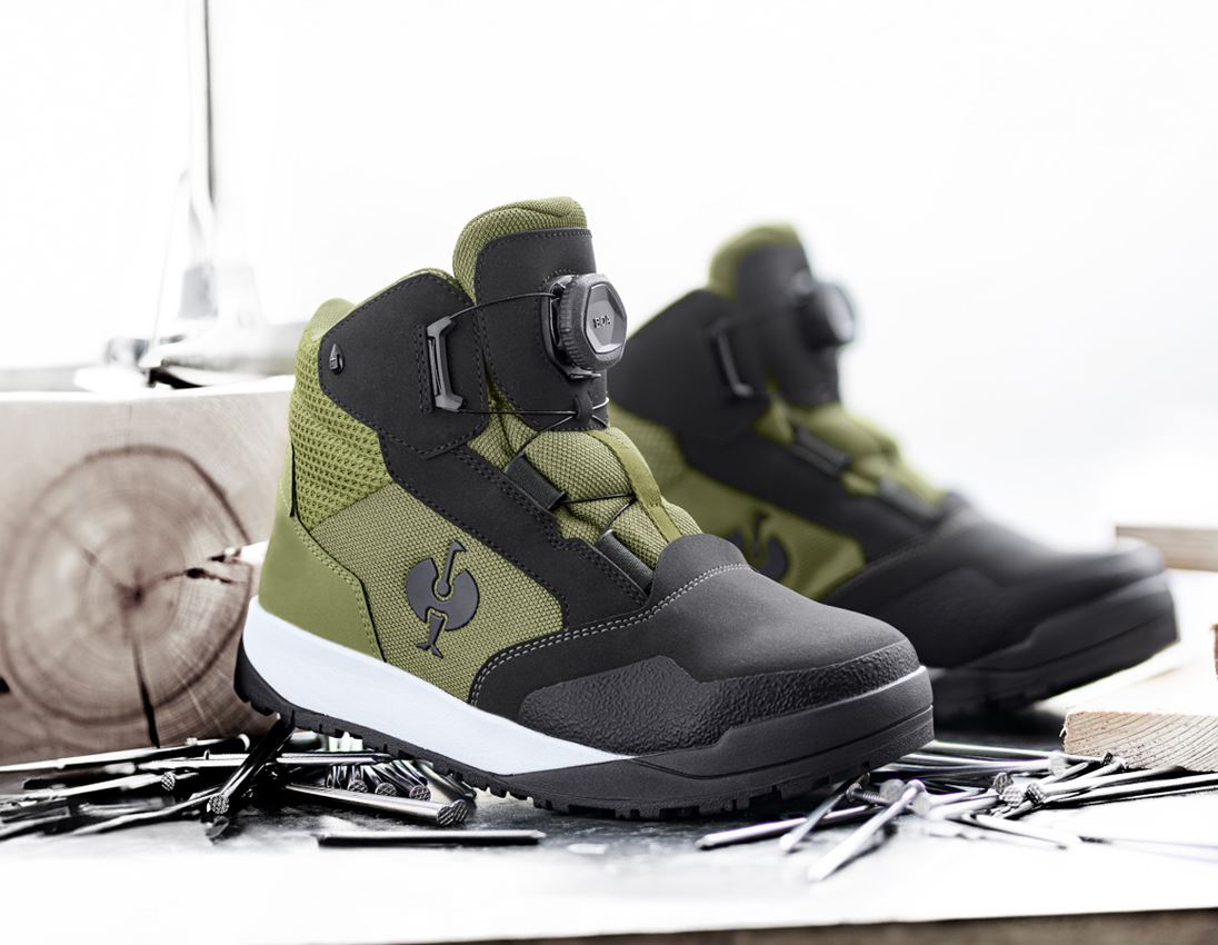 S7: S7 Veiligheidsschoenen e.s. Murcia mid + zwart/berggroen