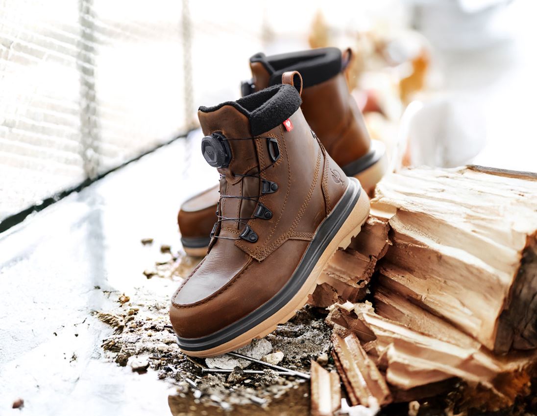 S7: S7S Veiligheidsschoenen e.s. Woodside mid + woestijnbruin
