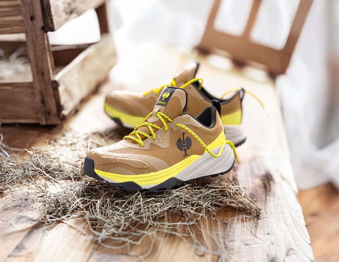 S6: S6 Veiligheidsschoenen e.s. Harlem low + amandelbruin 1
