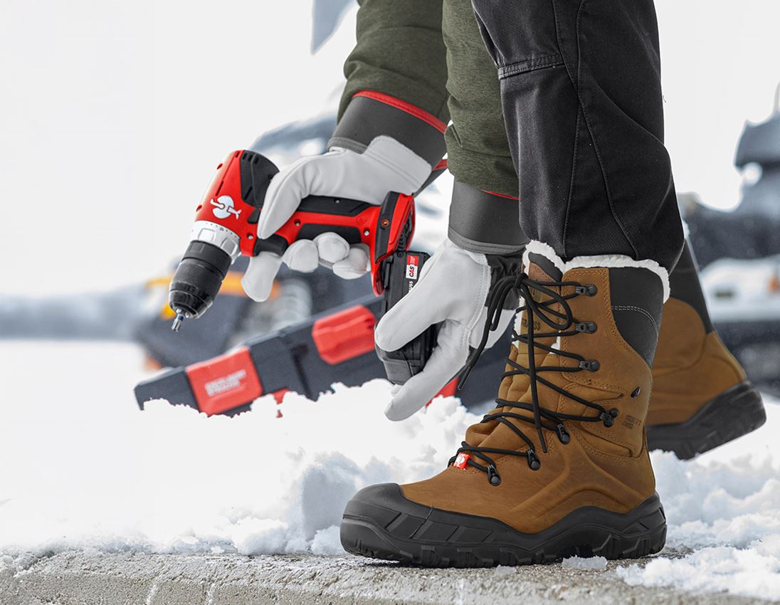 Leer: Winterhandschoenen van generfd leder Yukon 1