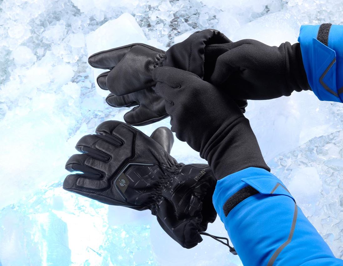 Hybride: e.s. Winterhandschoen Cupid Ice + zwart/grijs