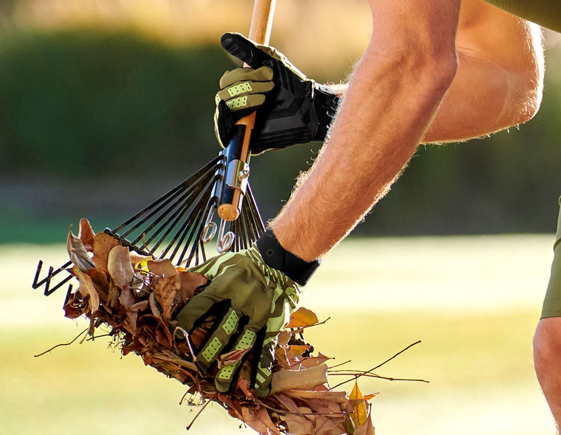 Hybride: Handschoenen e.s.trail, light graphic + zwart/jeneverbesgroen/limegroen