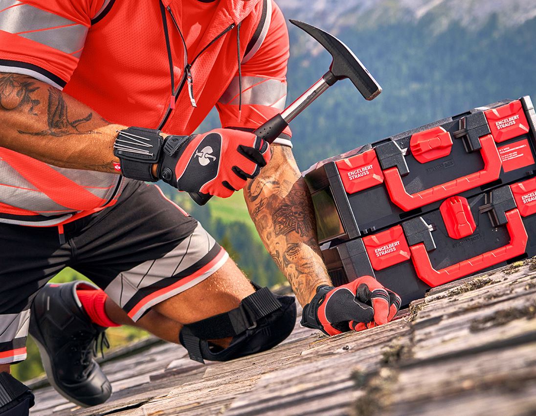 Handschoenen: Handschoenen e.s.ambition + zwart/signaalrood 1