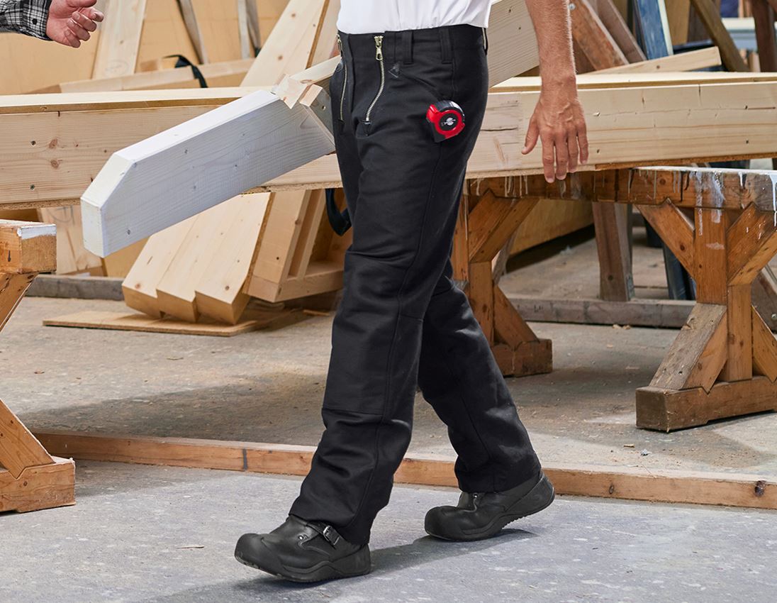 Werkbroeken: e.s. Trad. broek Doppelpilot met smalle pijp + zwart 1