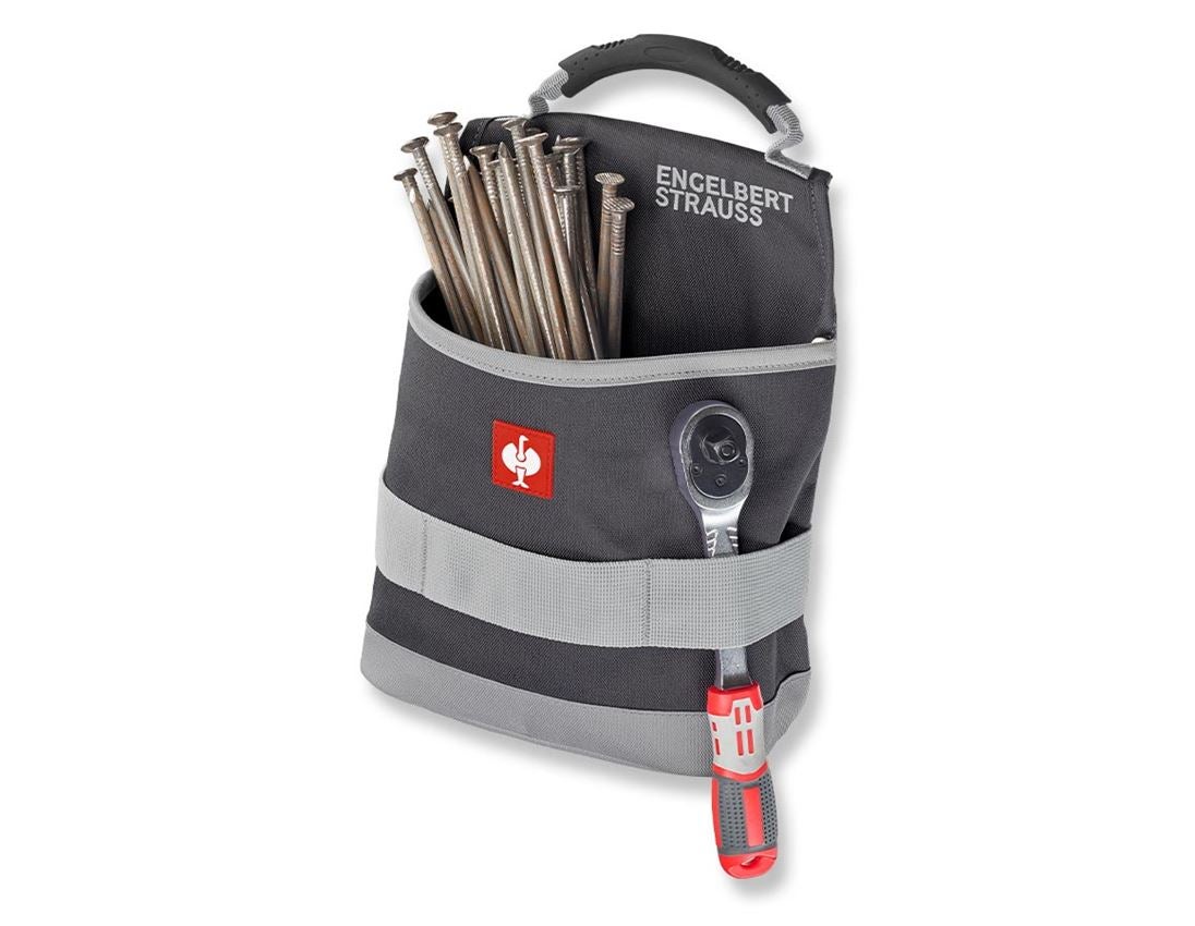 Accessoires: e.s. Spijkerzak + antraciet/platina