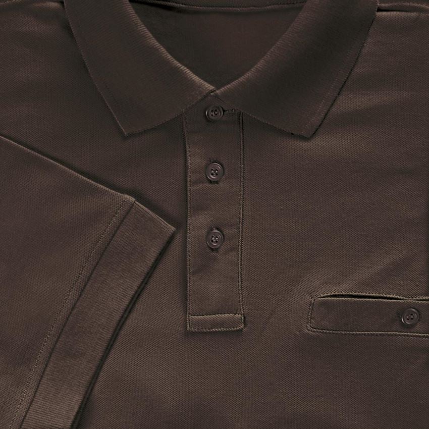 Schrijnwerkers / Meubelmakers: e.s. Polo-Shirt cotton Pocket + bruin 2