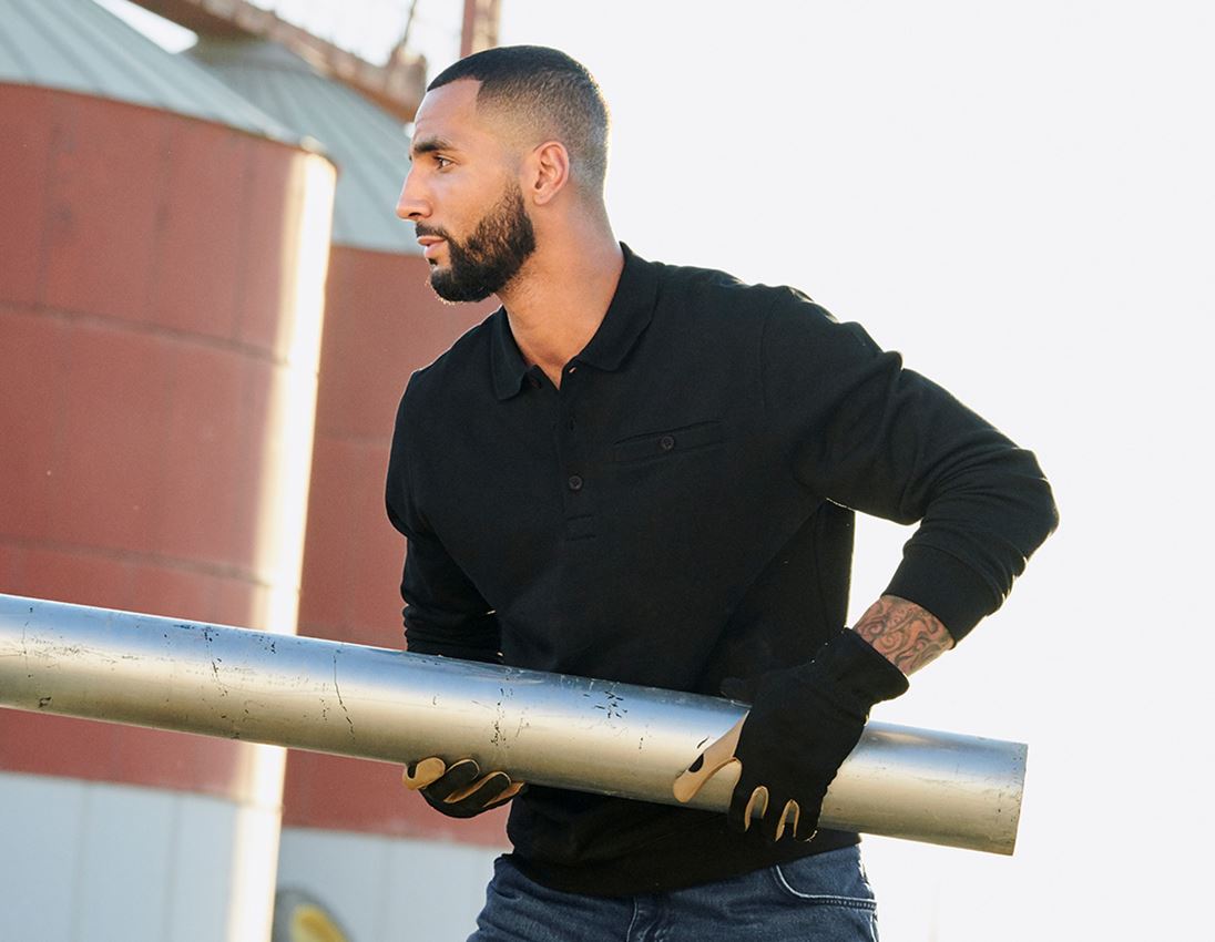 Onderwerpen: e.s. Sweatshirt poly cotton Pocket + zwart