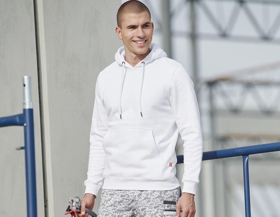 Bovenkleding: e.s. Hoody-Sweatshirt poly cotton + wit 2