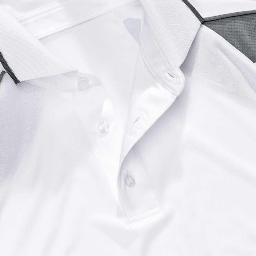Bovenkleding: e.s. Funktioneel Polo-Shirt poly Silverfresh + wit/cement 2