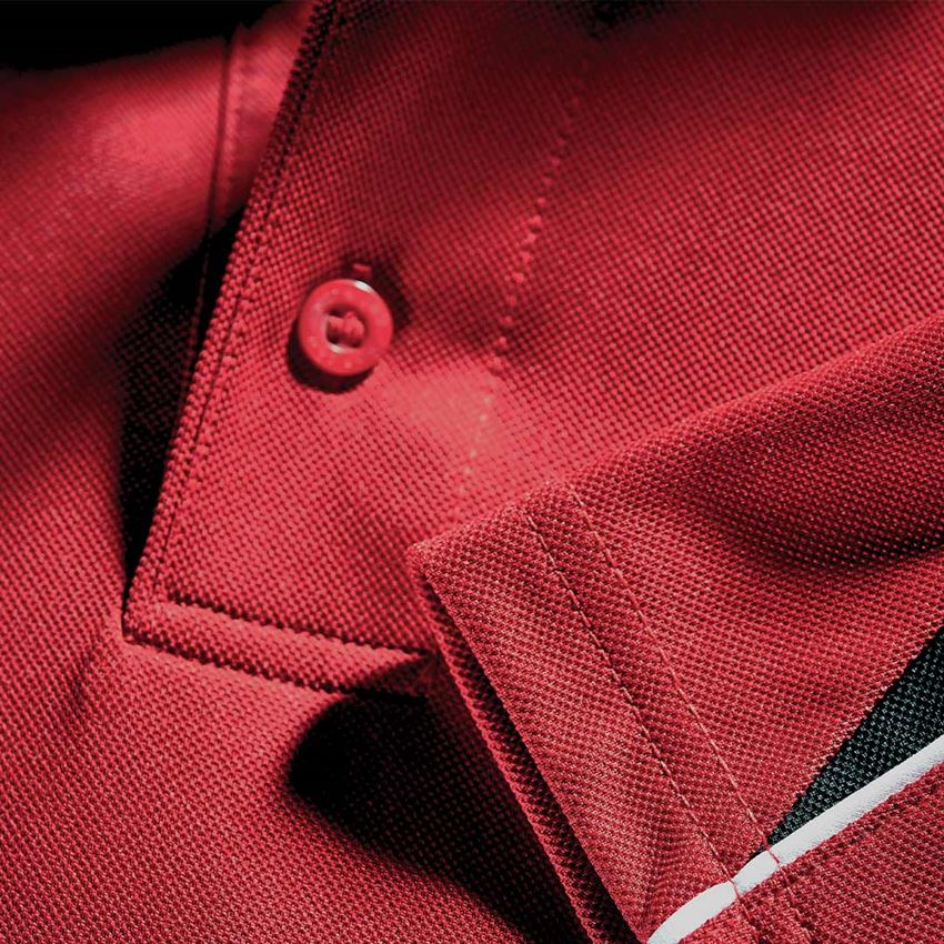 Bovenkleding: e.s. Funktioneel Polo-Shirt poly Silverfresh + rood/zwart 2
