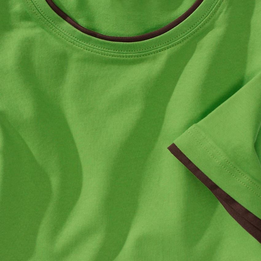 Bovenkleding: e.s. T-Shirt cotton stretch Layer + zeegroen/kastanje 2