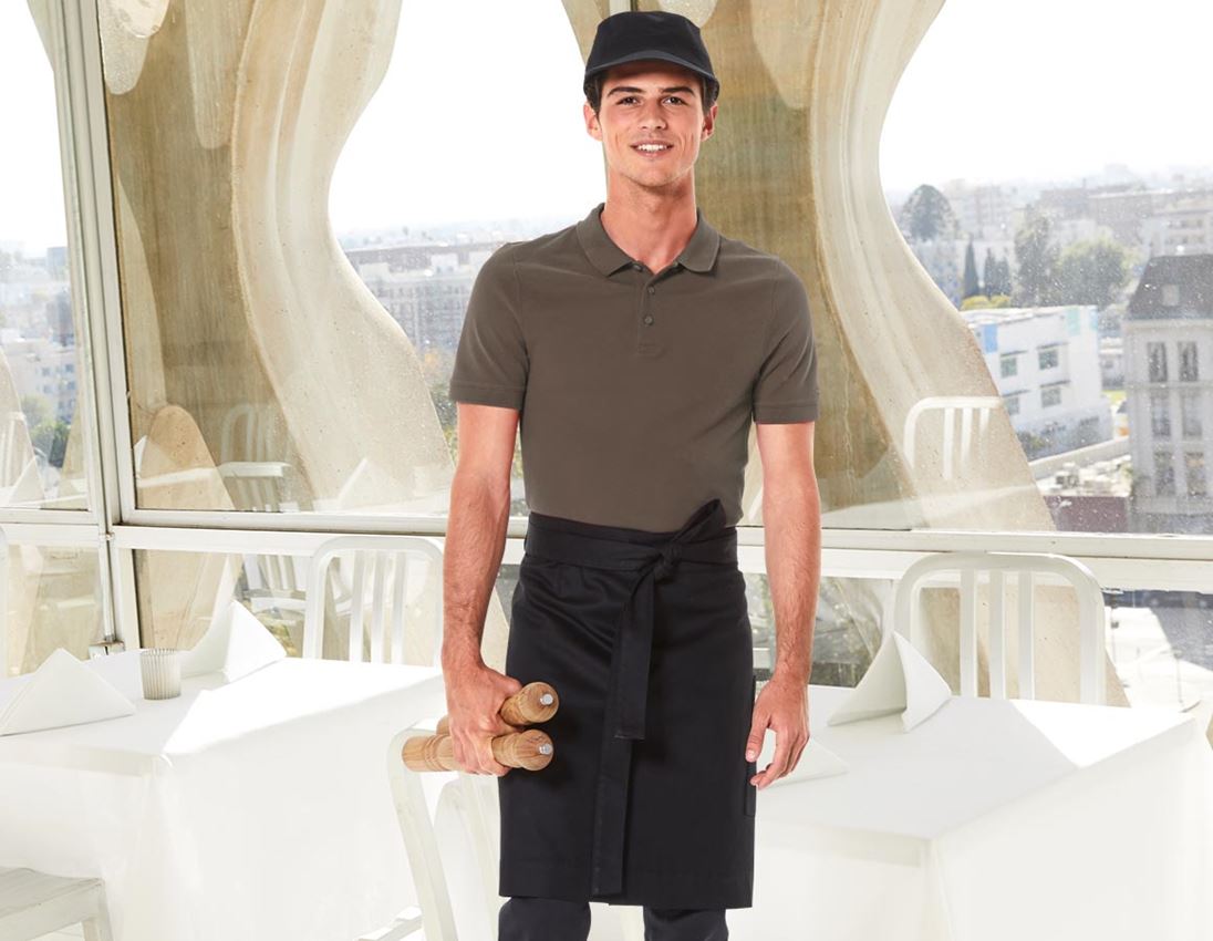 Bovenkleding: e.s. Pique-Polo cotton stretch, slim fit + steen