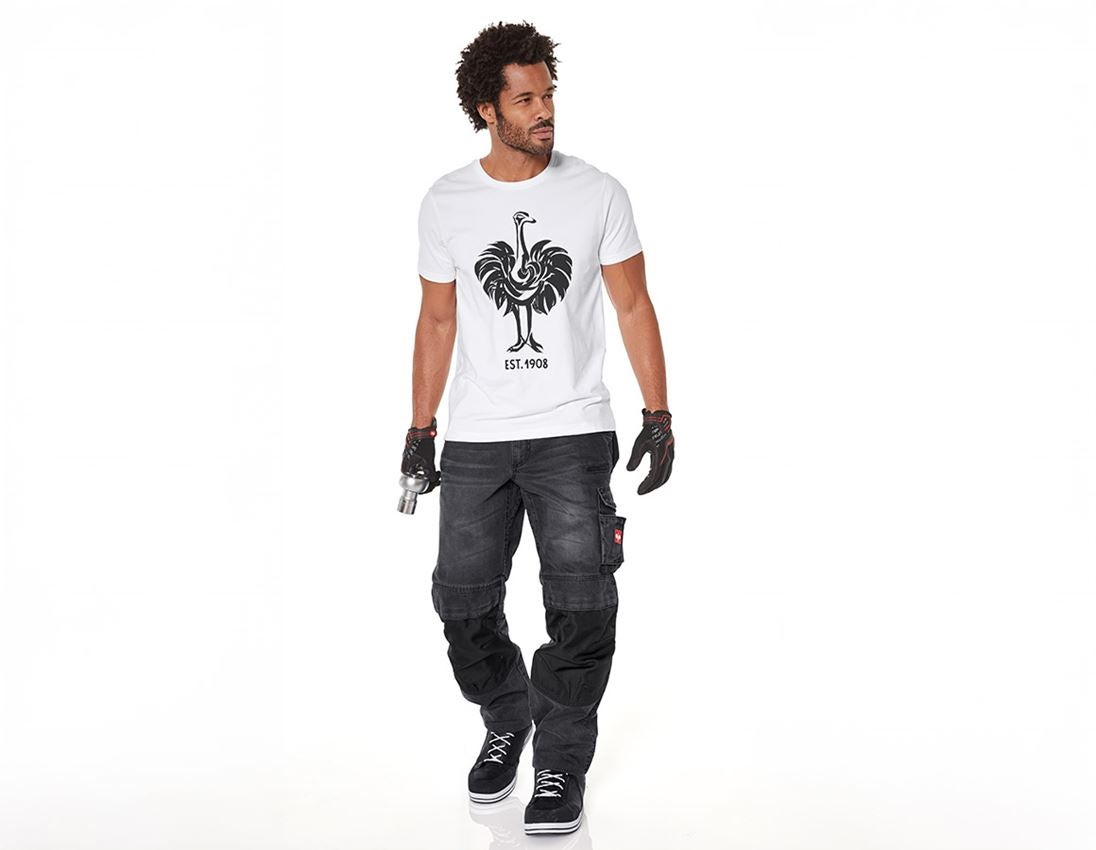 Bovenkleding: e.s. T-Shirt 1908 + wit/zwart 1