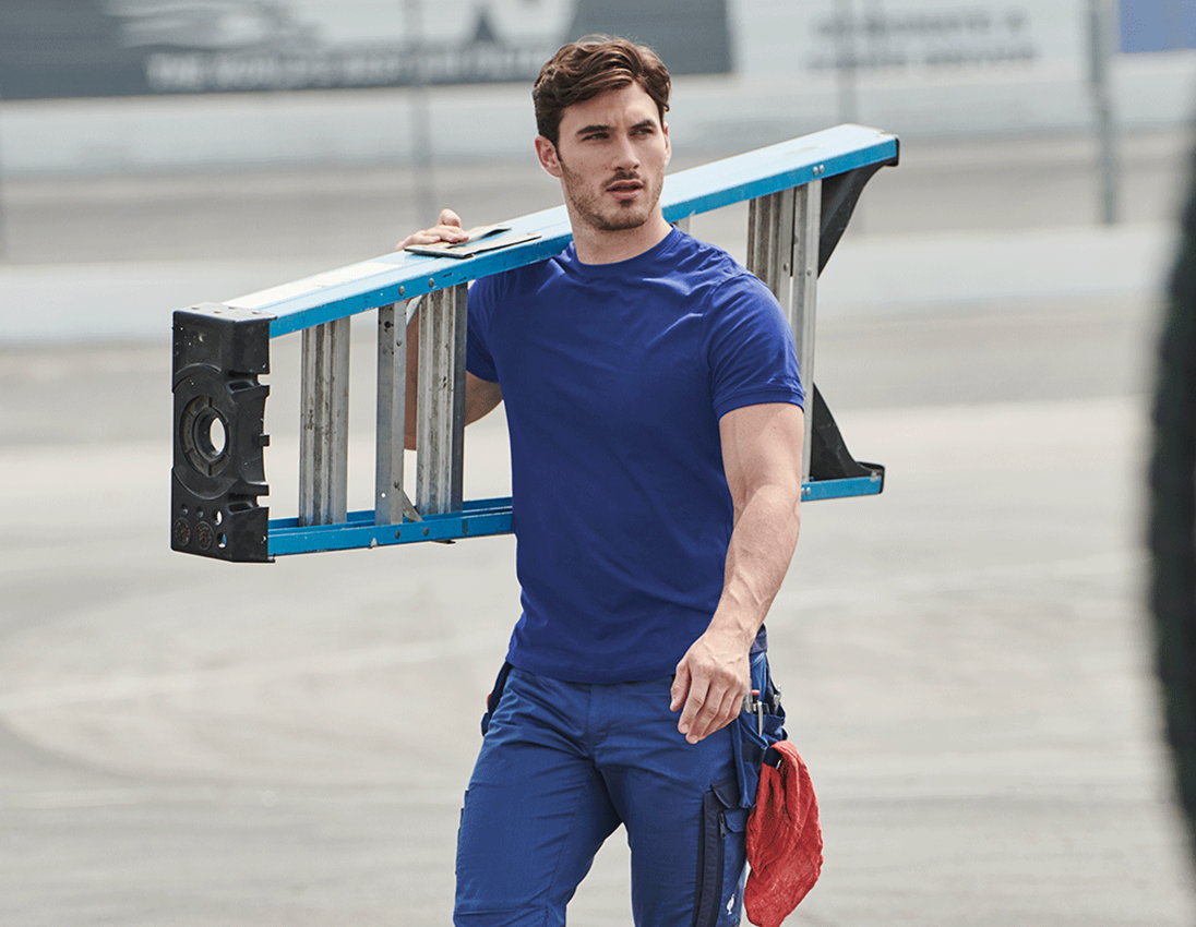 Bovenkleding: e.s. T-Shirt cotton stretch + korenblauw