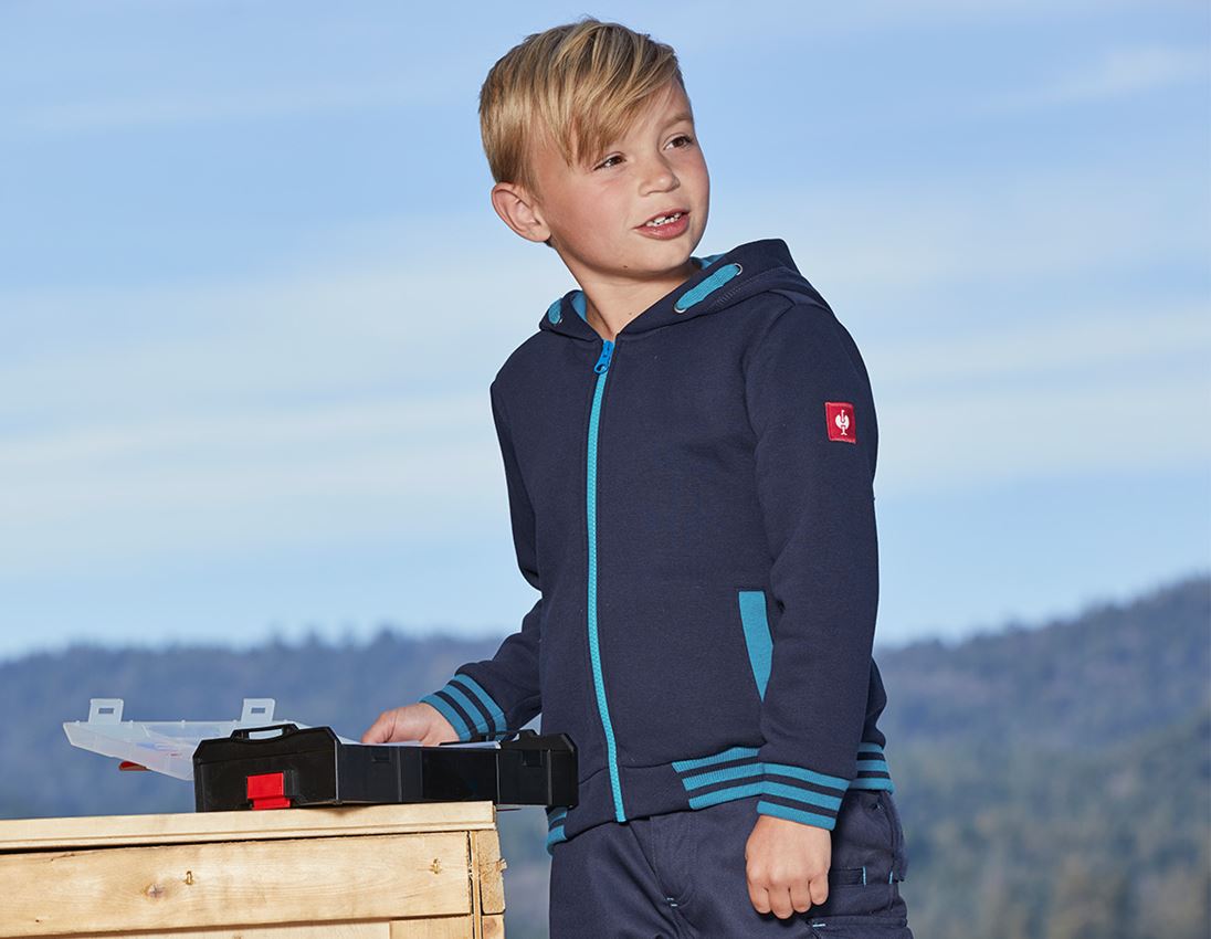 Bovenkleding: Hoody-Sweatjack e.s.motion 2020, kinderen + donkerblauw/atol 1
