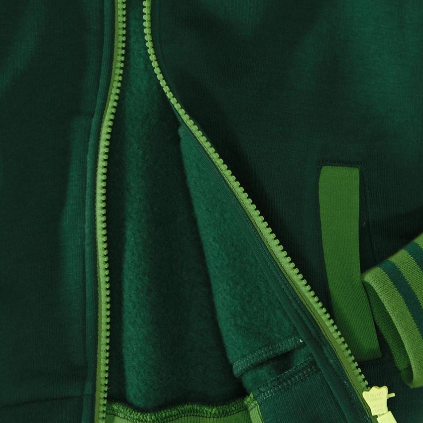 Bovenkleding: Hoody-Sweatjack e.s.motion 2020, kinderen + groen/zeegroen 2