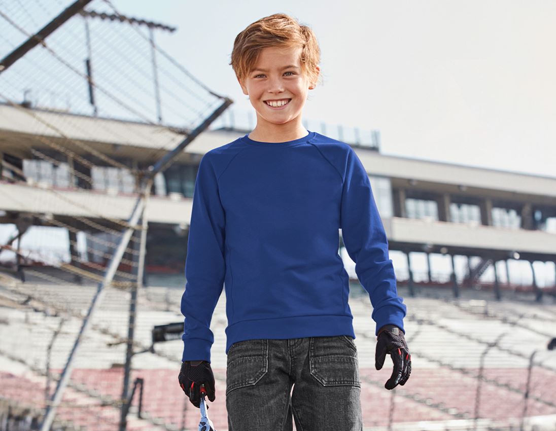 Bovenkleding: e.s. Sweatshirt cotton stretch, kinderen + korenblauw