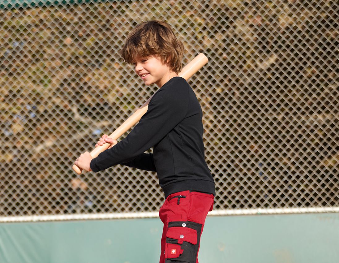 Onderwerpen: e.s. Sweatshirt cotton stretch, kinderen + zwart 2