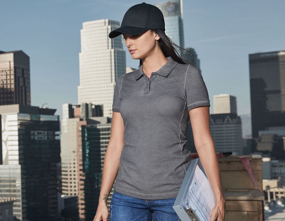 Bovenkleding: e.s. Polo-Shirt vintage cotton stretch, dames + cement vintage 2