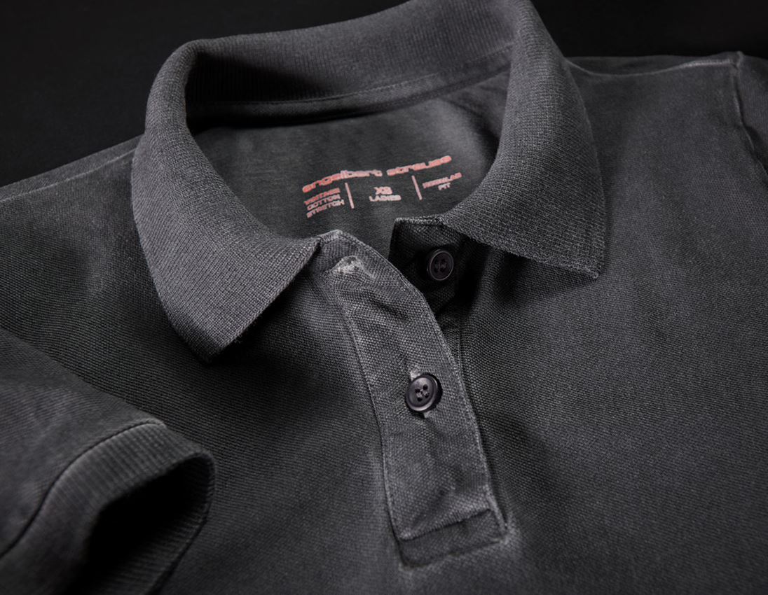 Bovenkleding: e.s. Polo-Shirt vintage cotton stretch, dames + oxidezwart vintage 2