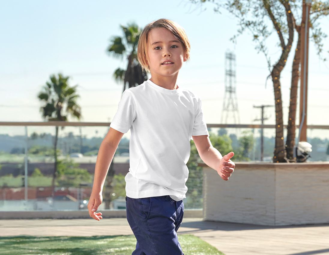 Bovenkleding: e.s. T-shirt cotton stretch, kinderen + wit