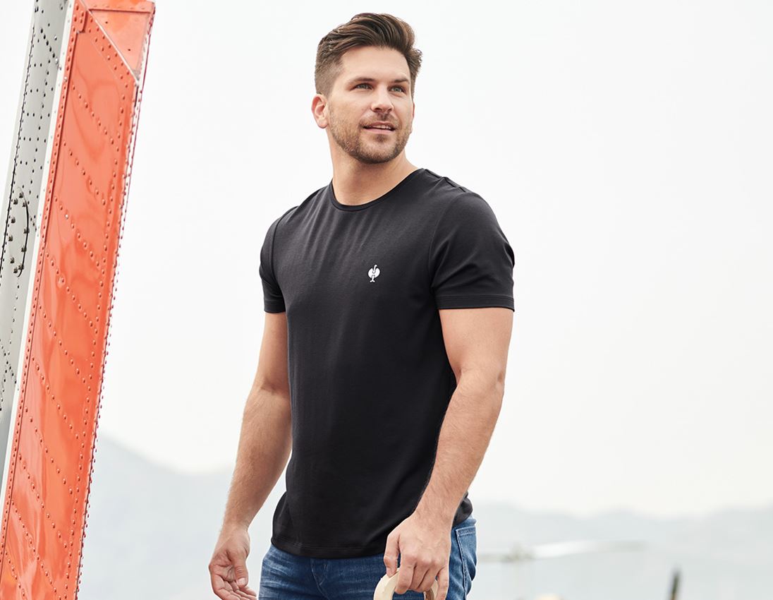 Bovenkleding: Modal-shirt e.s. ventura vintage + zwart
