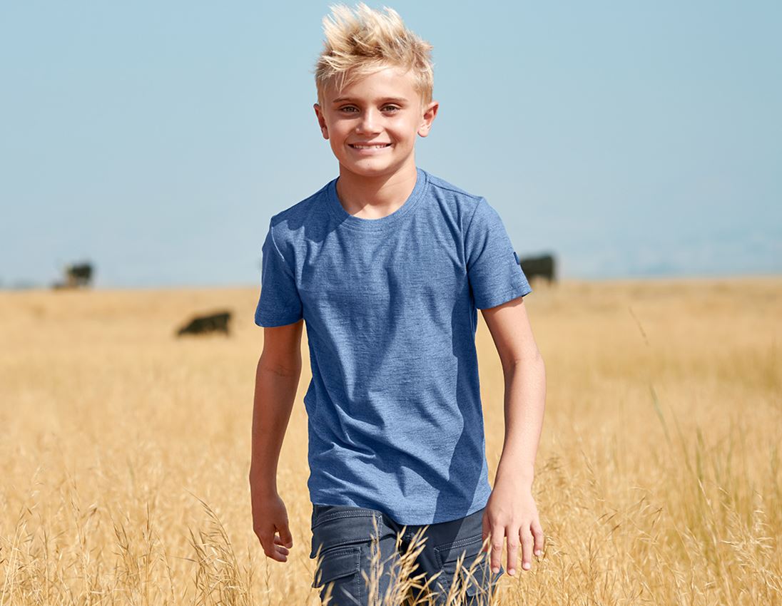 Bovenkleding: T-Shirt e.s.vintage, kinderen + arctisch blauw melange