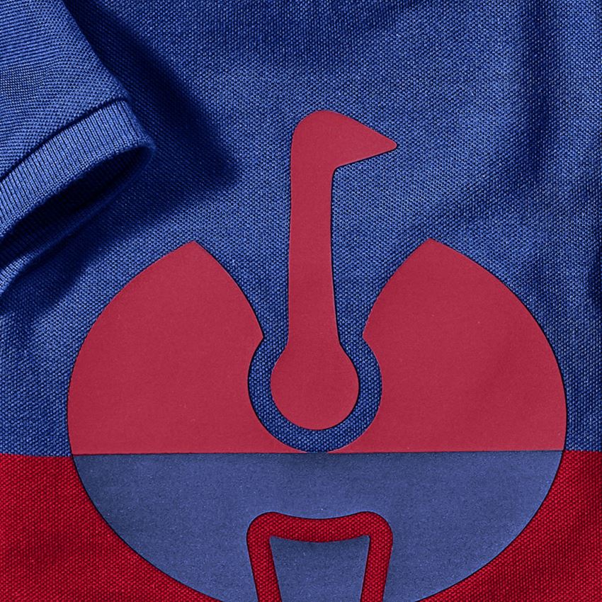 Bovenkleding: e.s. Pique-Shirt colourblock, kinderen + korenblauw/vuurrood 2