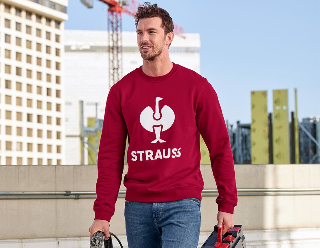 Onderwerpen: Sweatshirt e.s.motion 2020 + vuurrood/wit