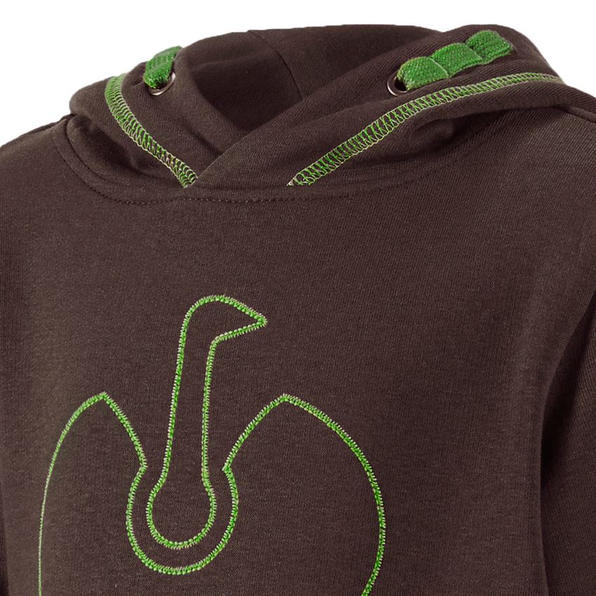 Bovenkleding: Hoody-Sweatshirt e.s.motion 2020, kinderen + kastanje/zeegroen 2