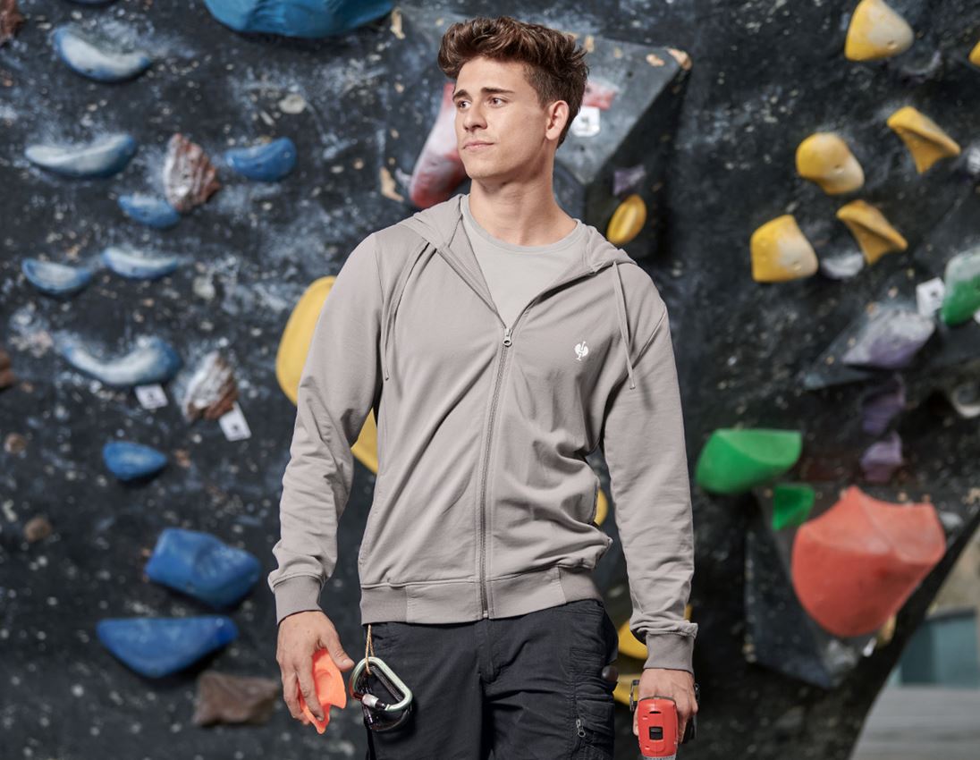 Bovenkleding: Capuchon-Sweatjack e.s.motion ten + opaalgrijs vintage