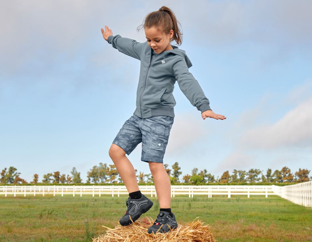 Bovenkleding: Capuchon-Sweatjack e.s.motion ten, kinderen + rookblauw vintage 1