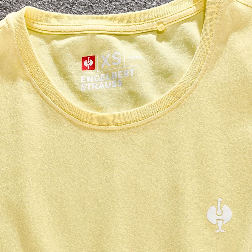 Bovenkleding: T-Shirt e.s.motion ten pure, dames + lichtgeel vintage 2