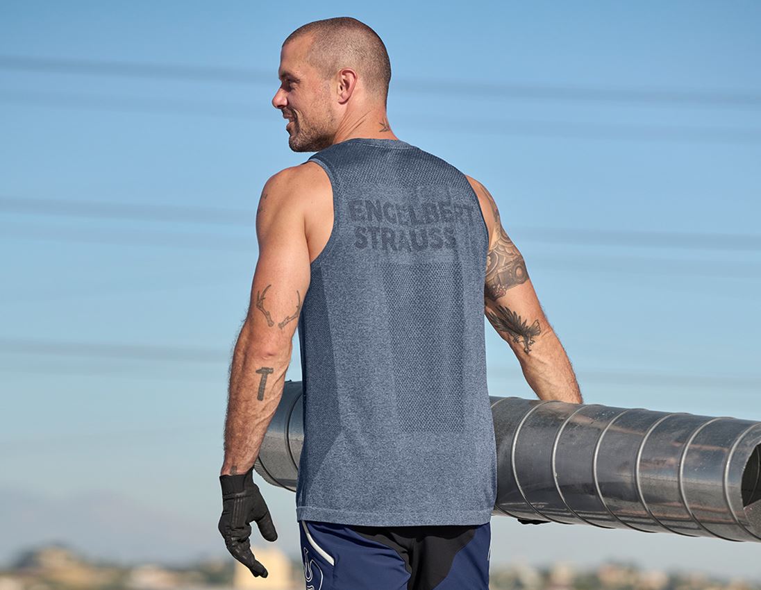 Bovenkleding: Athletic shirt seamless e.s.trail + diepblauw melange 1